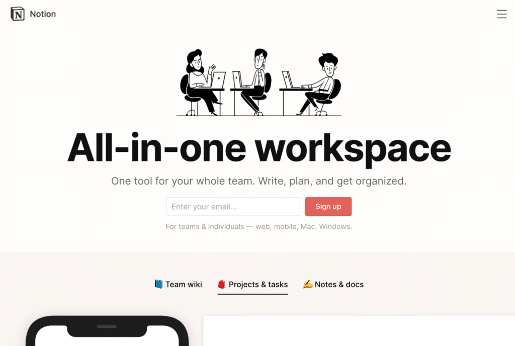 Программное обеспечение для управления проектами Notion