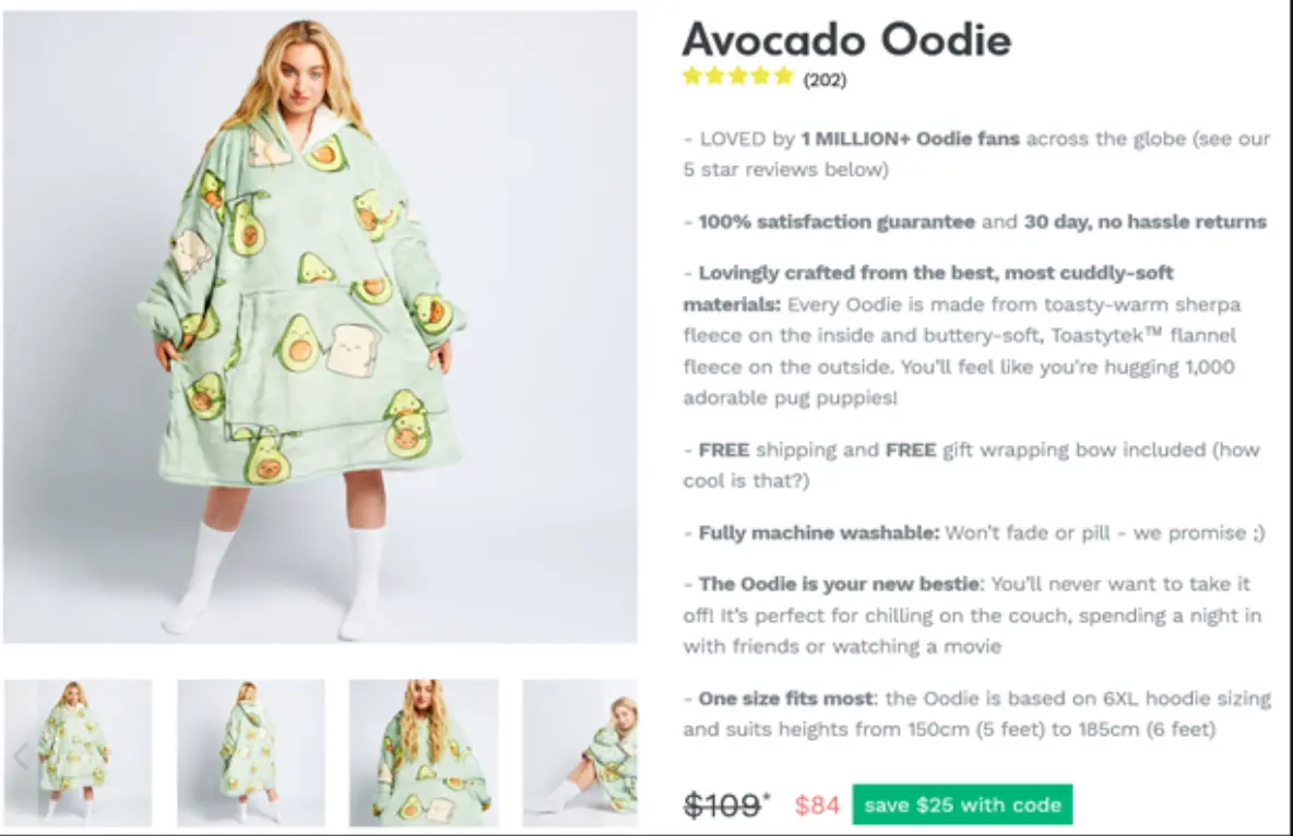 Avocado Oodie 상품 설명