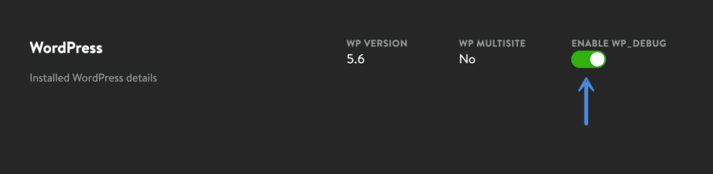 Włącz WP_DEBUG w DevKinsta