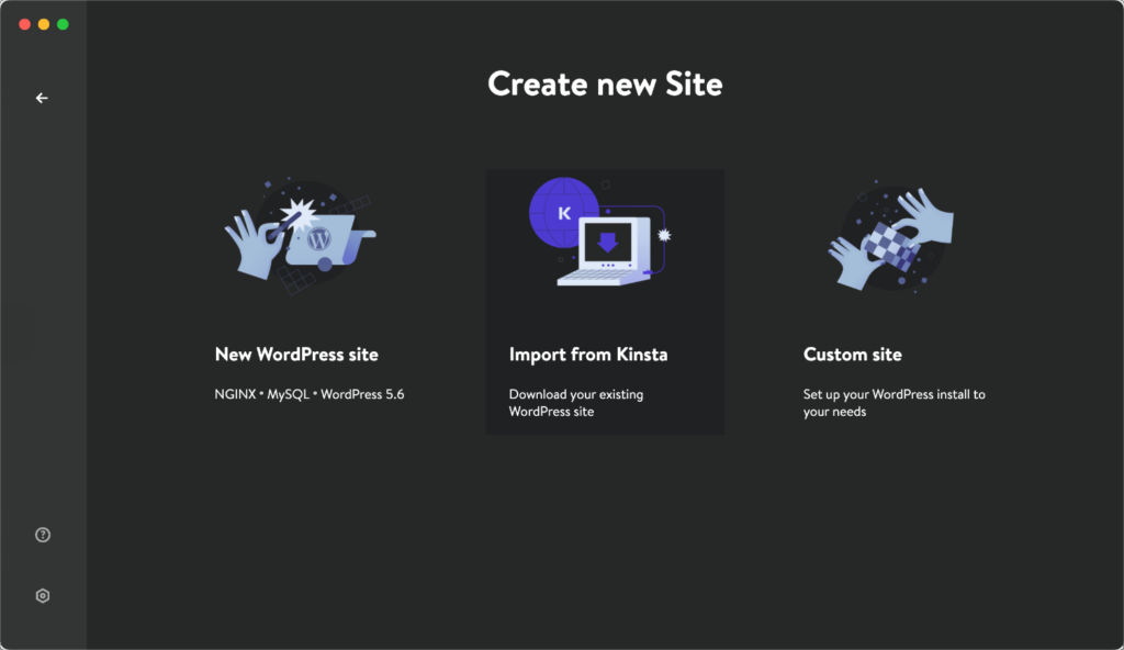 Import DevKinsta z Kinsta