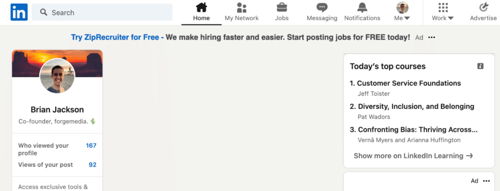 Distrazioni di LinkedIn nascoste