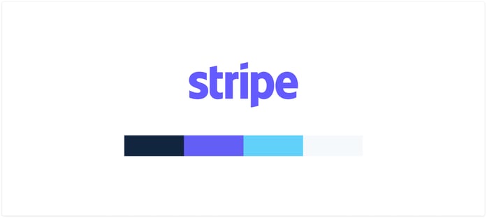 Exemplu de mesaj de culoare a mărcii SaaS - Stripe
