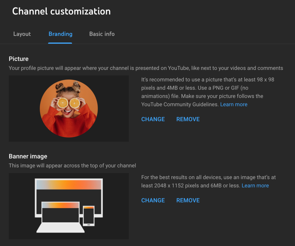 personalizacja marki kanału youtube
