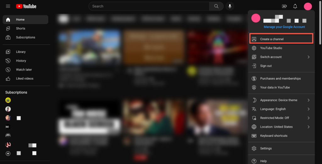 youtube creează un buton de canal