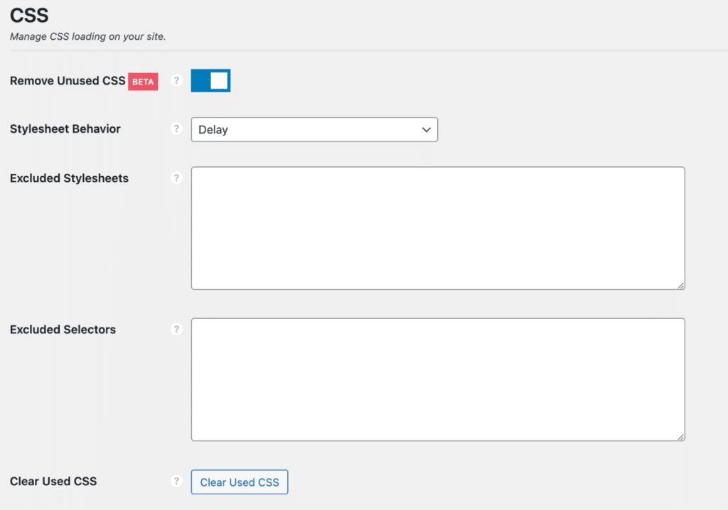Eliminar CSS no utilizado con Perfmatters