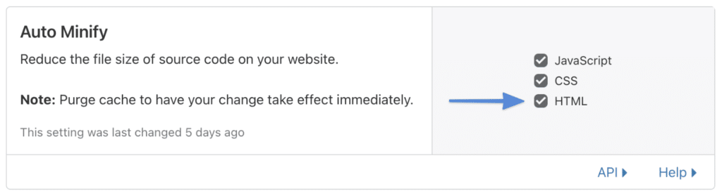 Minificar HTML con Cloudflare