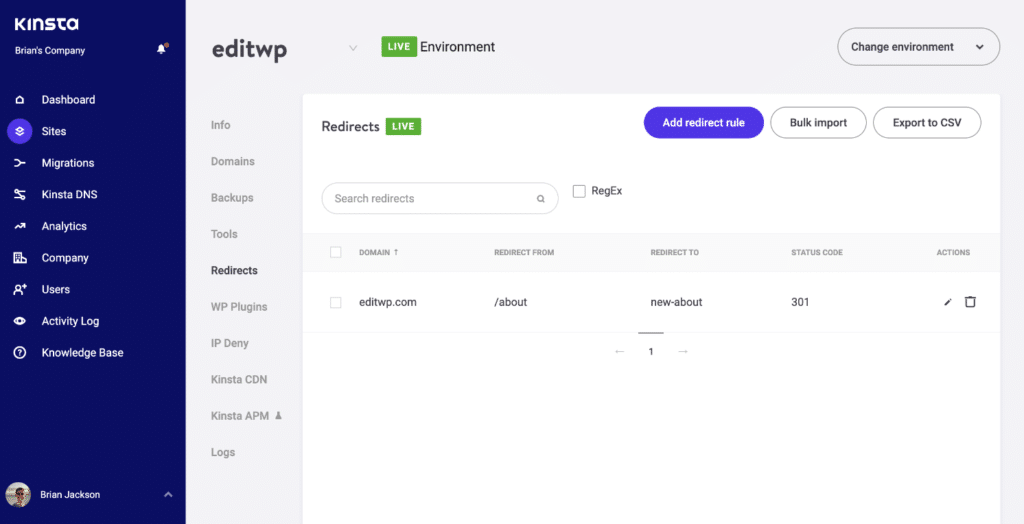 WordPress redirige a nivel de servidor