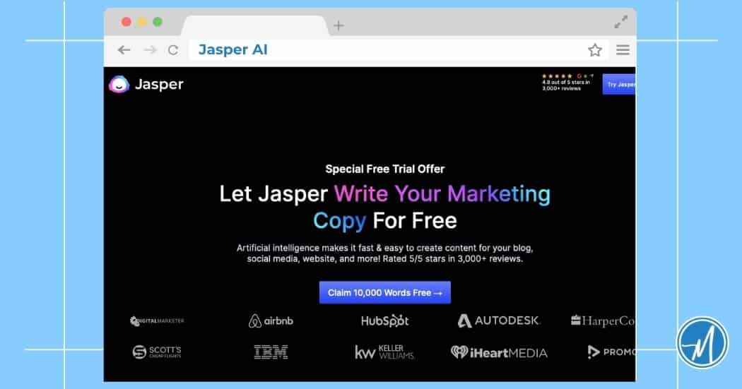 AI SEO 工具 #4 - 用于自定义 AI 图像的 Jasper AI