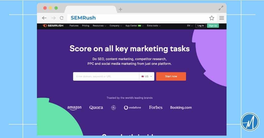 AI SEO 工具 #5 - 用于排名跟踪和反向链接构建的 SEMRush