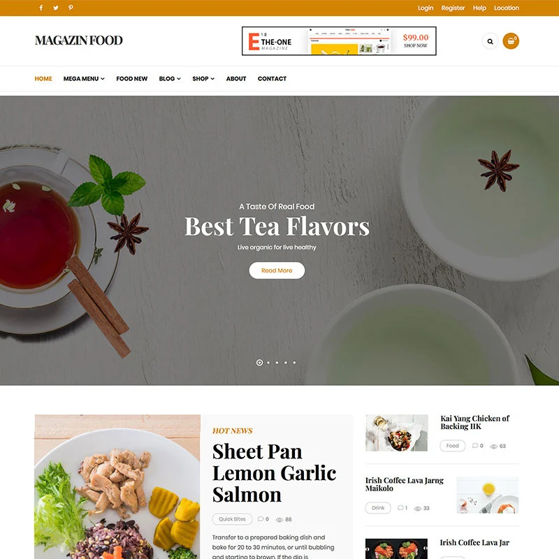 Magazin - Food Blog WordPress Theme