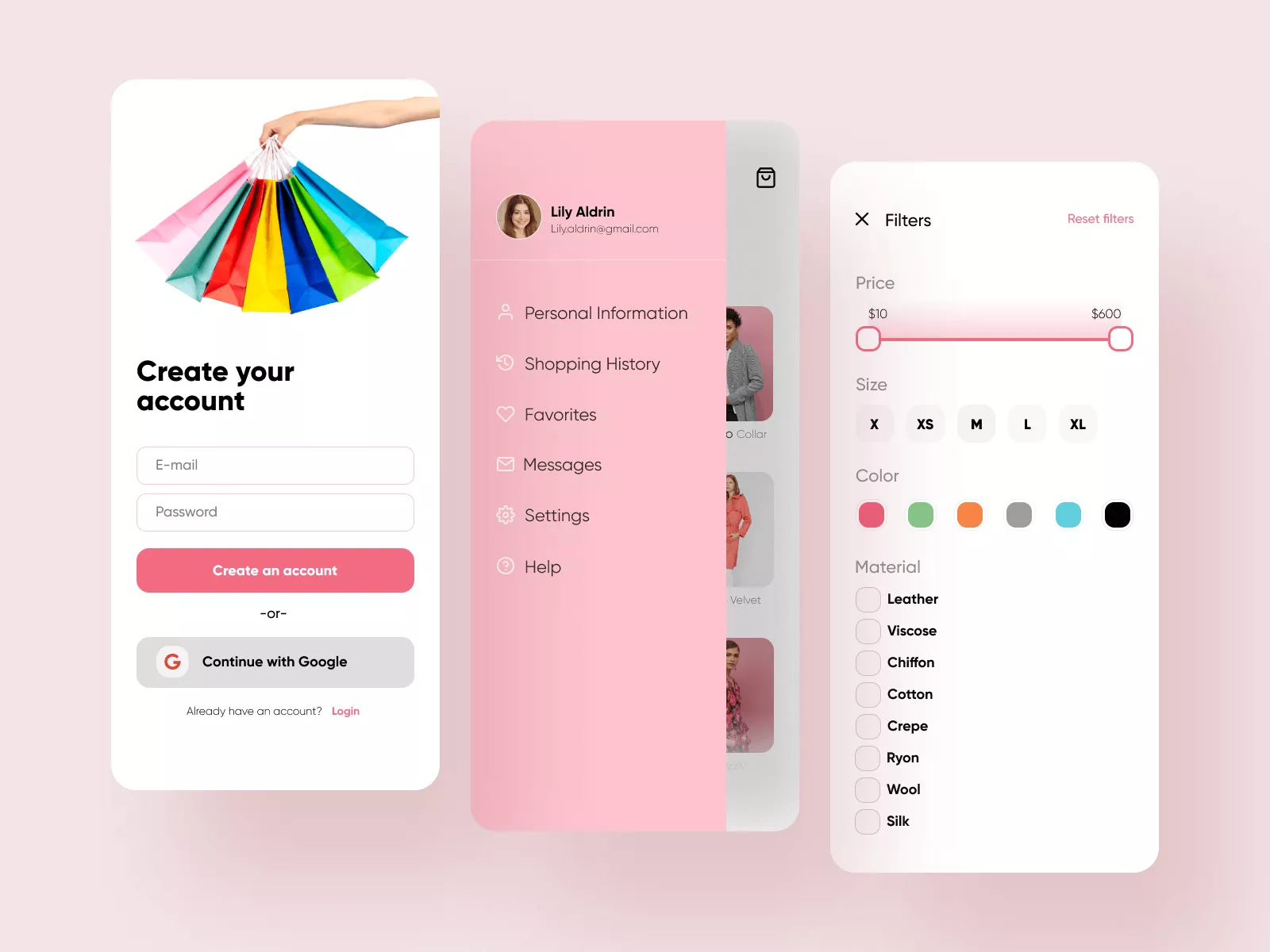 ソーシャル ログインとサインアップ画面の API