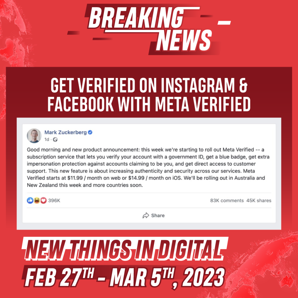 الحصول على التحقق من على instagram و facebook مع meta التحقق