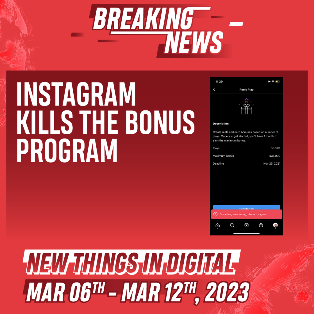 برنامج إنستغرام يقتل المكافأة
