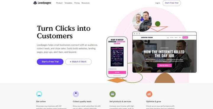 outils de pages de destination