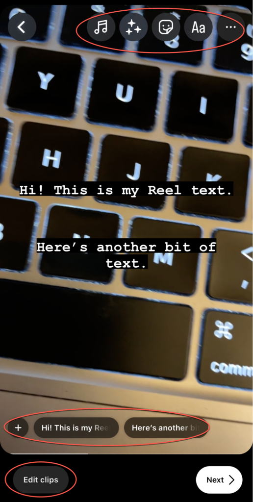 ข้อความวงล้อ Instagram