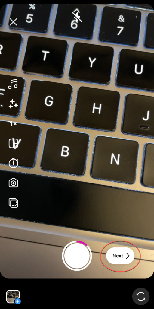 instagram รีลปุ่มถัดไป