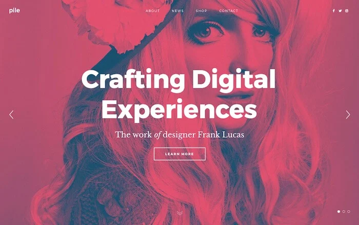 PILE 크리에이티브 포트폴리오 테마