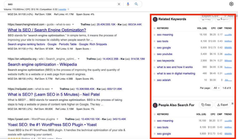 cuvinte cheie coadă lungă