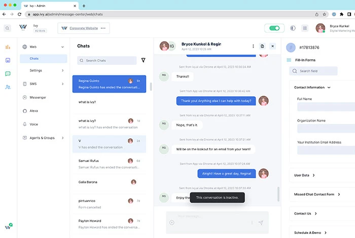 Ivy Chatbot AI инструменты для образования
