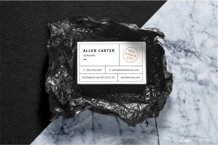 Maquete de cartões de visita realistas