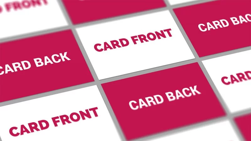 Modelo de cartão de visita de perspectiva lado a lado