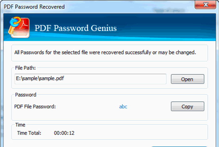 برنامج iSunshare PDF Password Genius