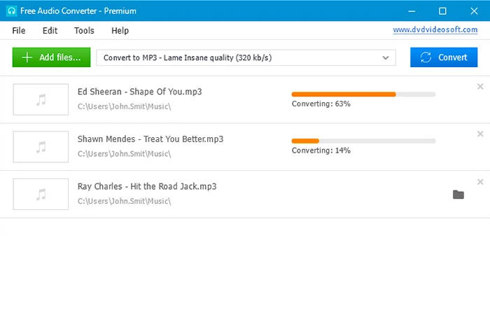 DVDVideoSoft konwerter wideo na audio online