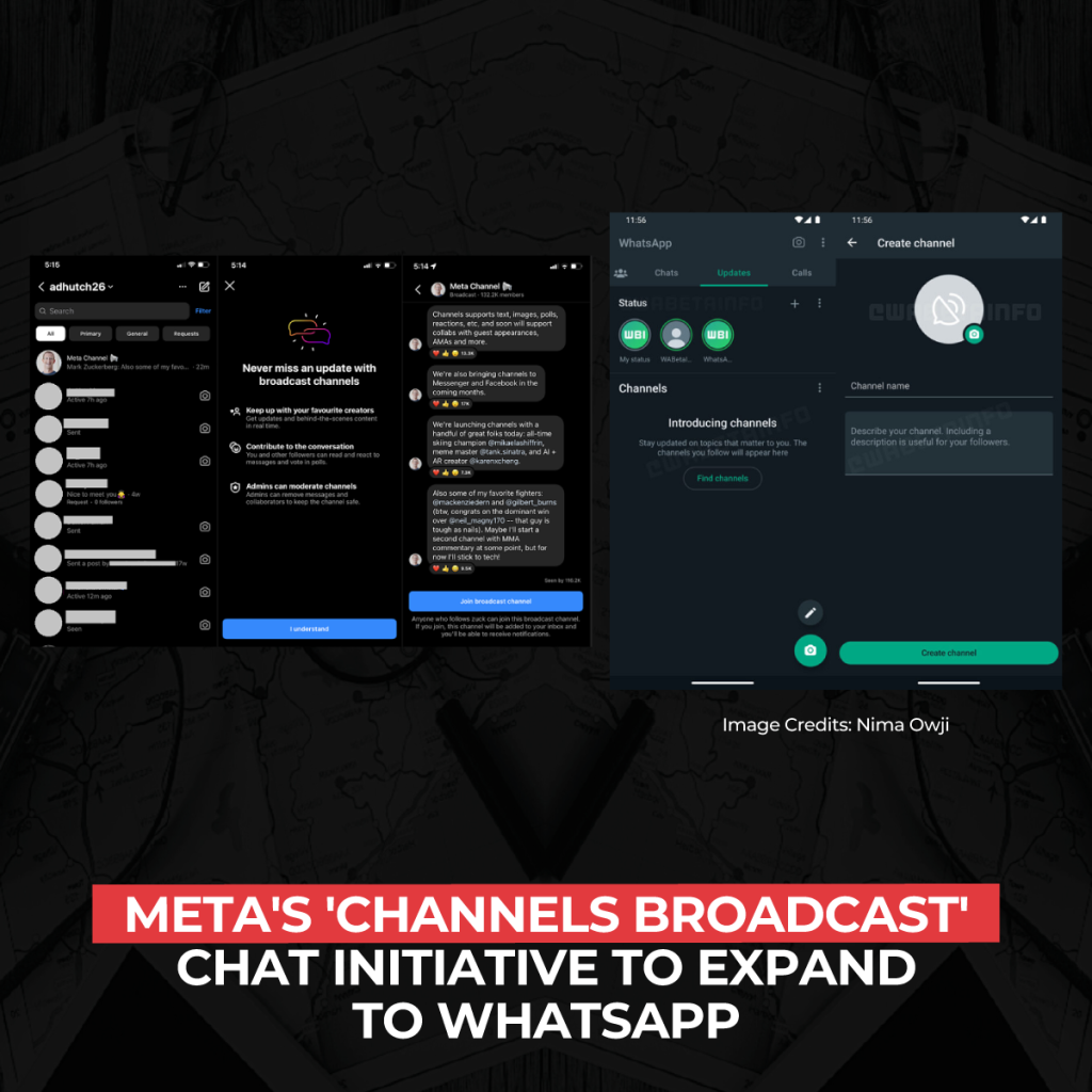 transmissão de metas-canais