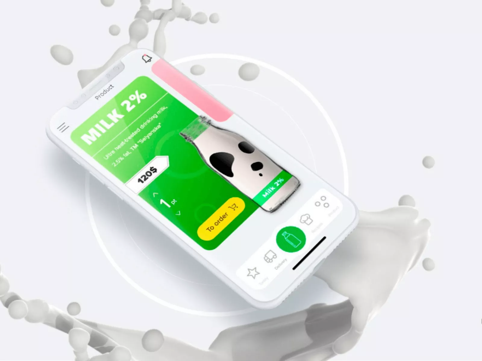 serviço de entrega de leite online