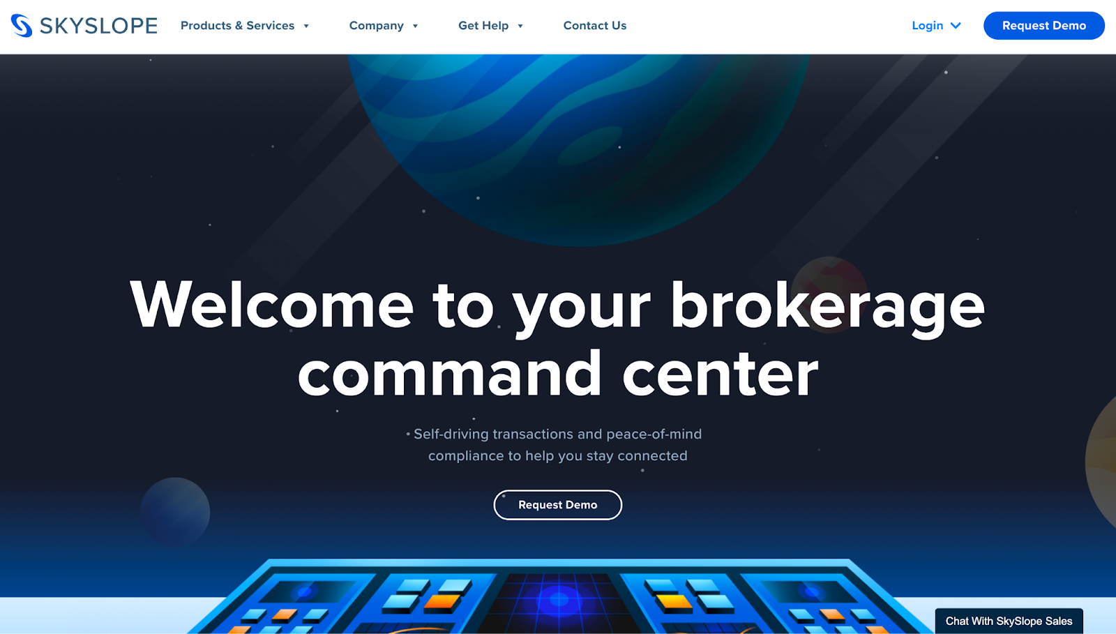 SkySlope 거래 관리 시스템 웹사이트 홈페이지 스크린샷