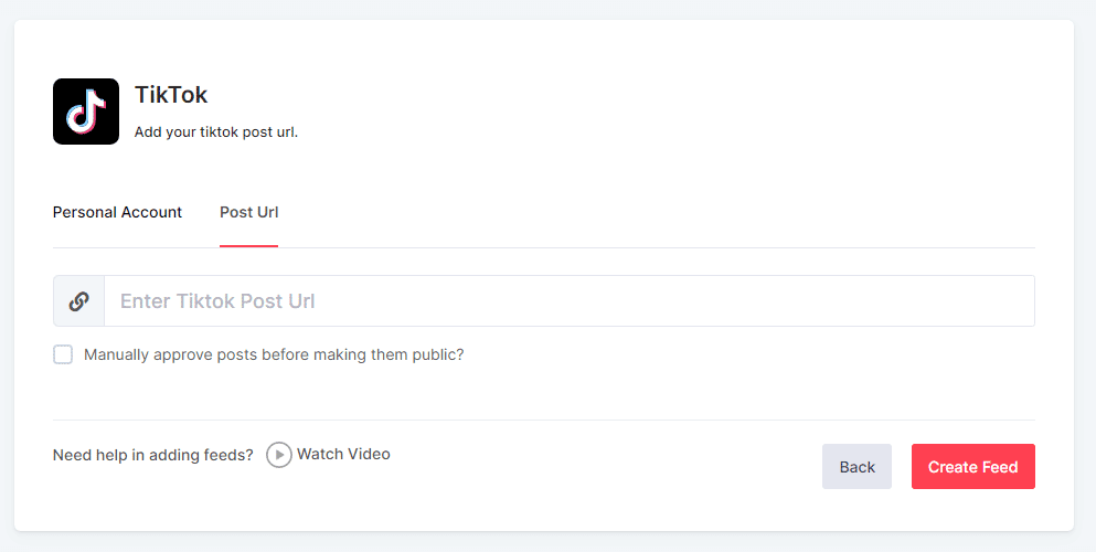 使用 URL 獲取 TikTok 帖子