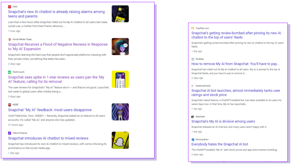 عناوين Snapchat AI