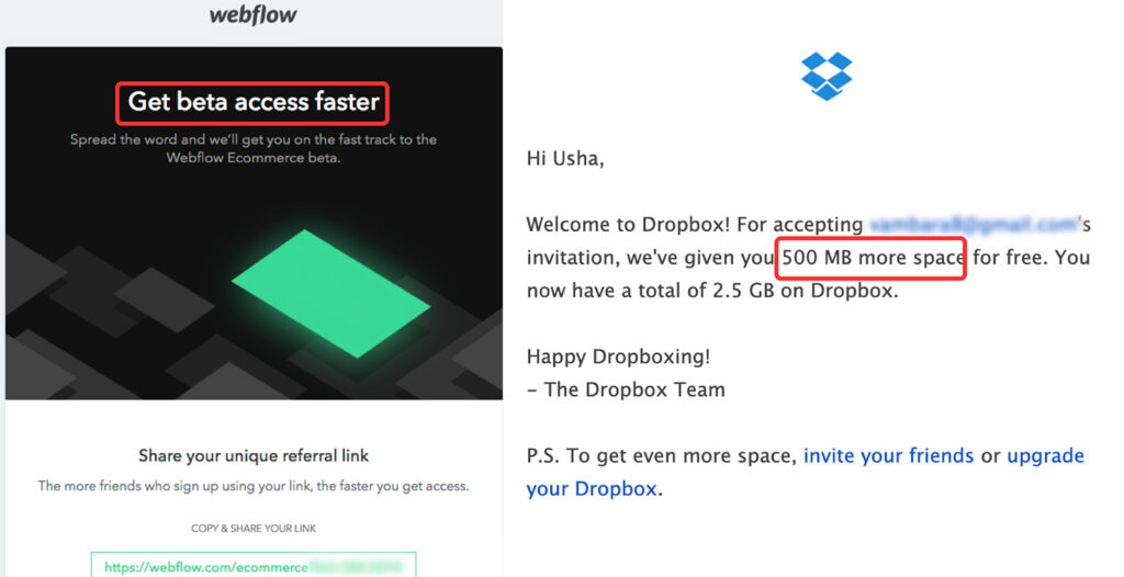 Webflow 和 Dropbox 电子邮件示例