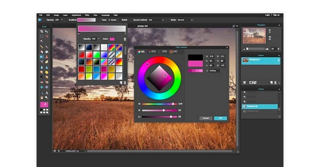 Herramienta de diseño y edición de fotos con tecnología de IA