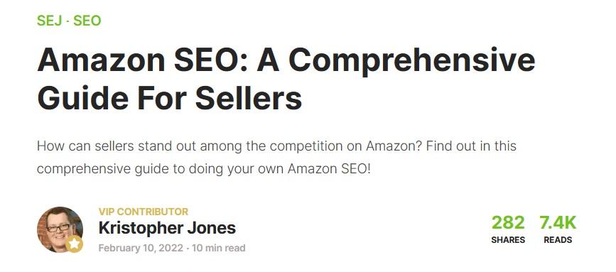 Скриншот статьи SEJ Amazon