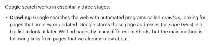 Google Come funziona la ricerca Estratto