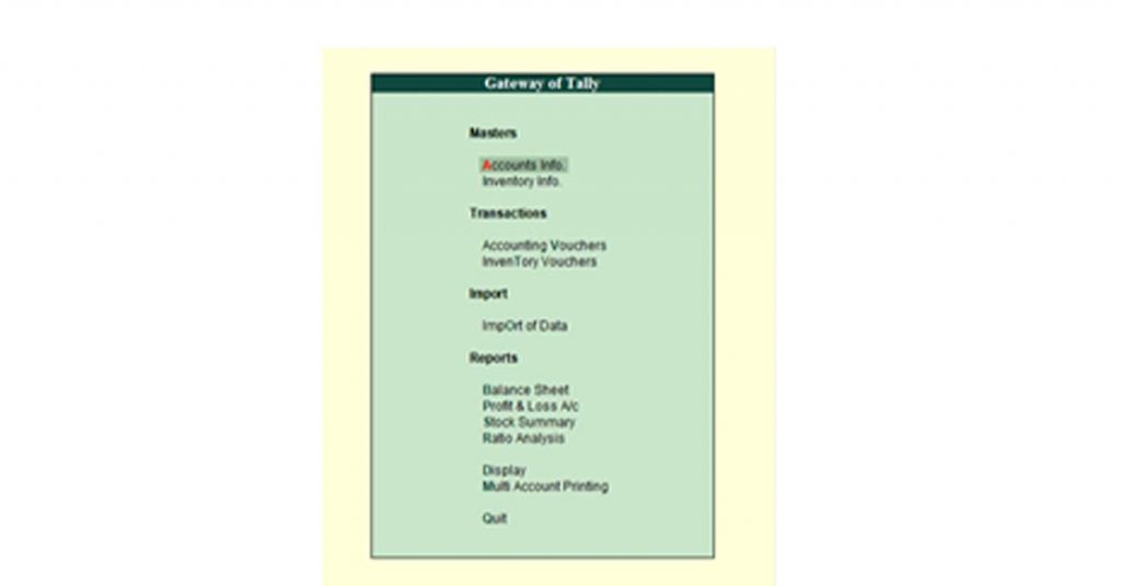 在 Tally 中选择会计凭证