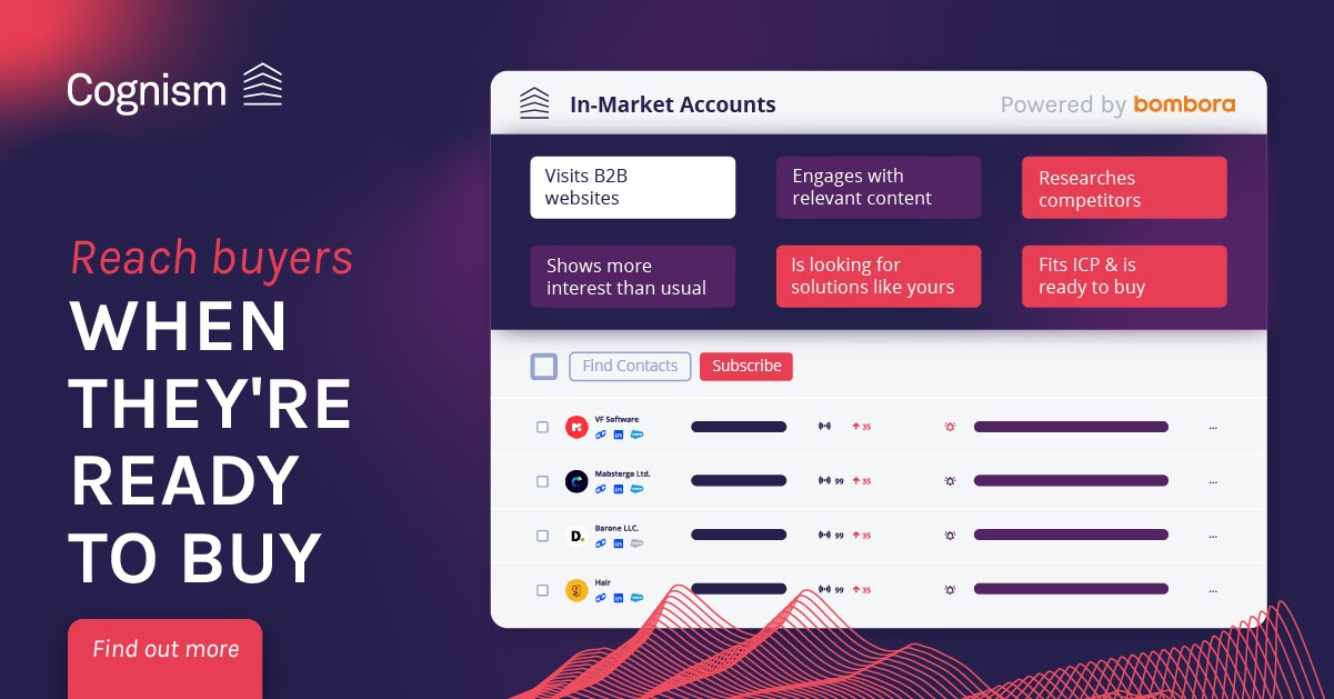 Cognism intent data advert