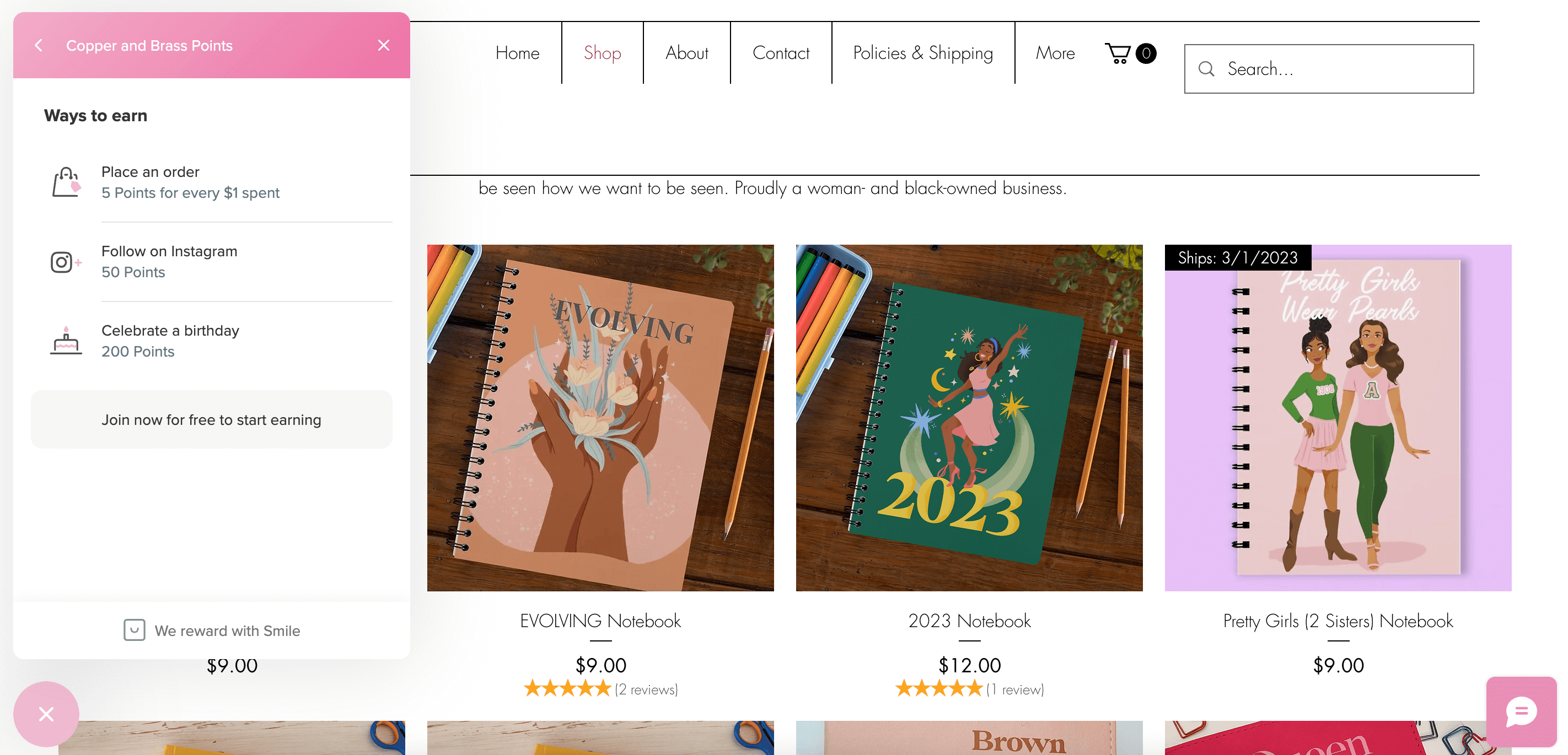 tangkapan layar situs e-niaga halaman belanja Barang Tembaga dan Kertas Kuningan