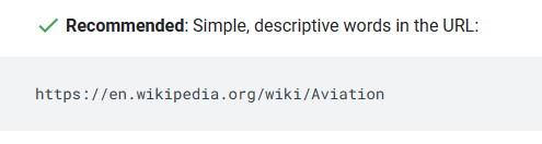 Esempio di URL preferito