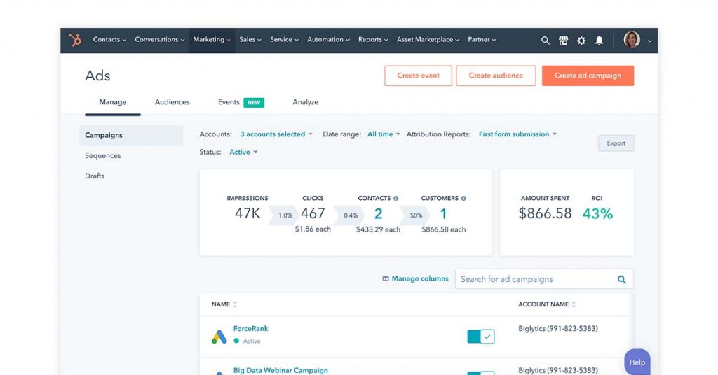 software de management al campaniilor de e-mail