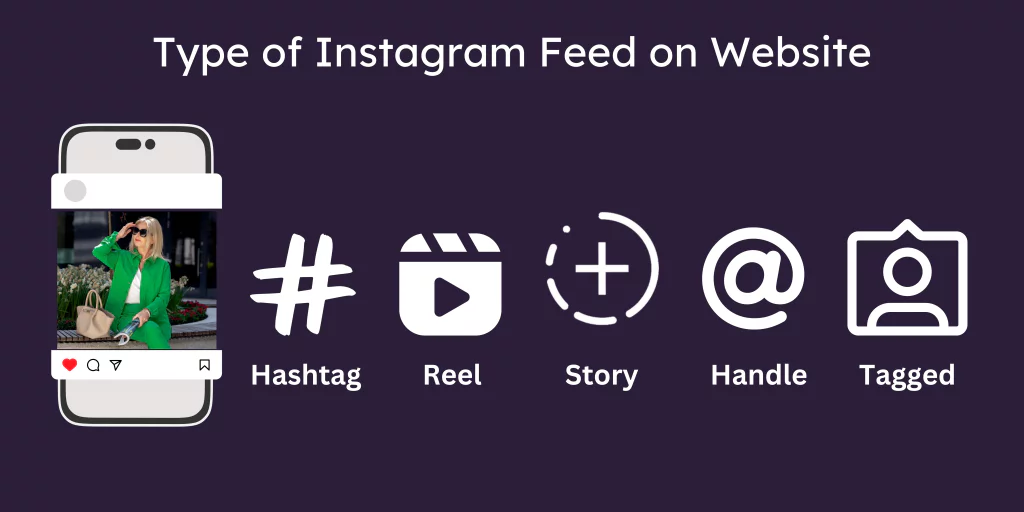 مثال على خلاصات Instagram