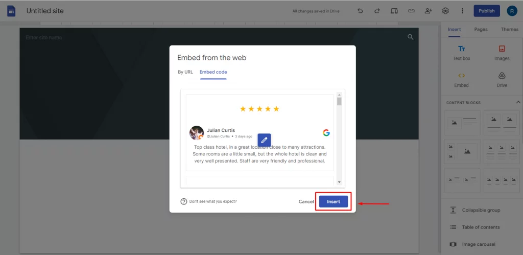 Încorporarea recenziilor Google pe site-urile Google