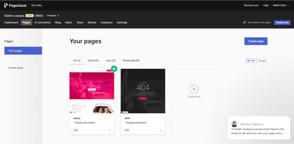 Adăugarea de recenzii Google pe Page Cloud