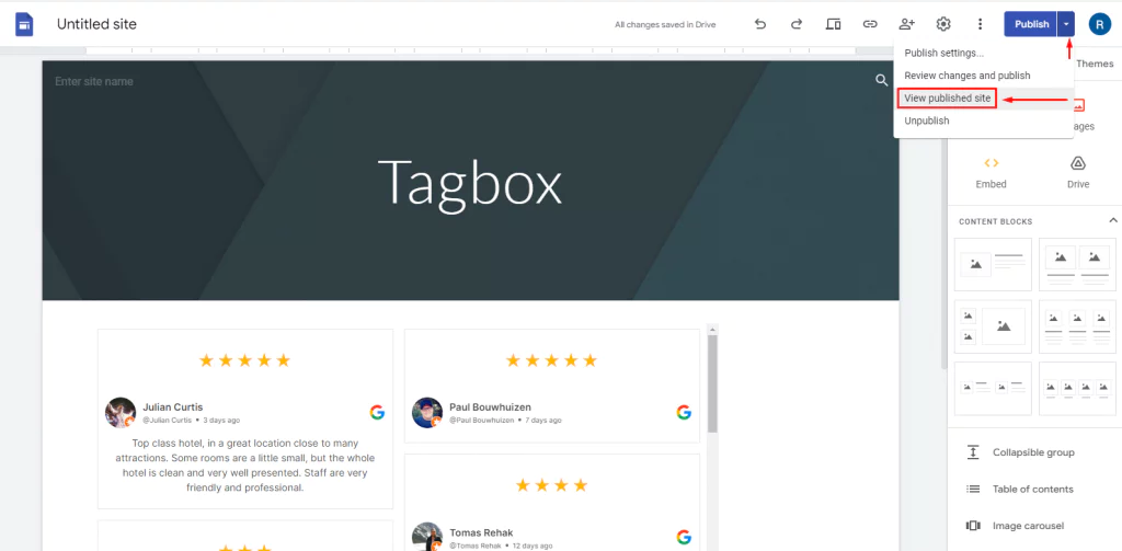 Încorporarea recenziilor Google pe site-urile Google