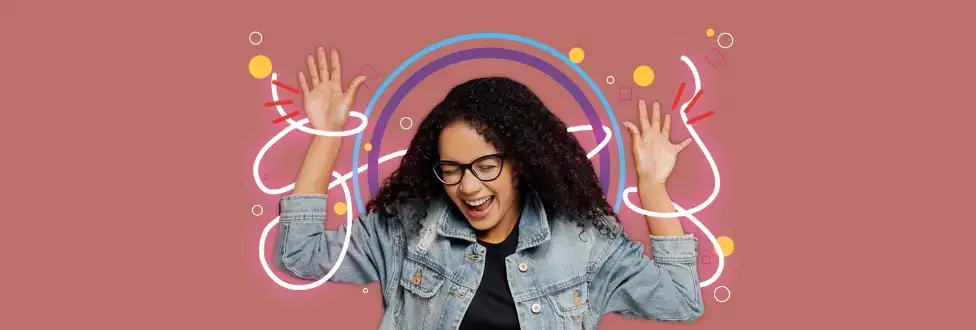 기뻐하는 사람 그래픽