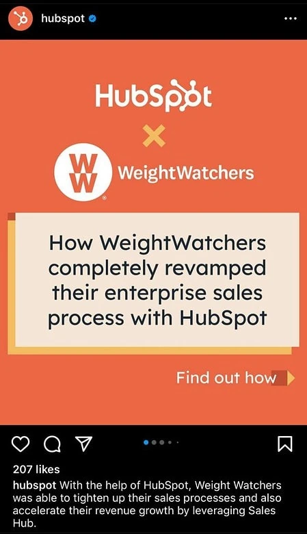 ejemplo de publicación en carrusel de instagram