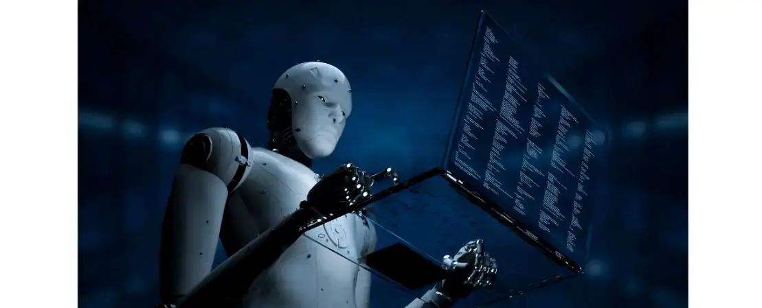 ИИ-бот на ноутбуке