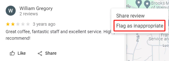 Melden Sie die Meldung als unangemessen