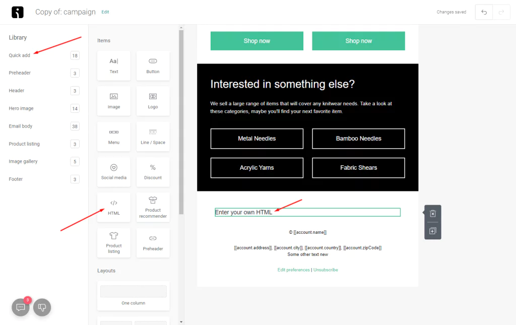 電子メール キャンペーンにソーシャル メディア フィードを埋め込む